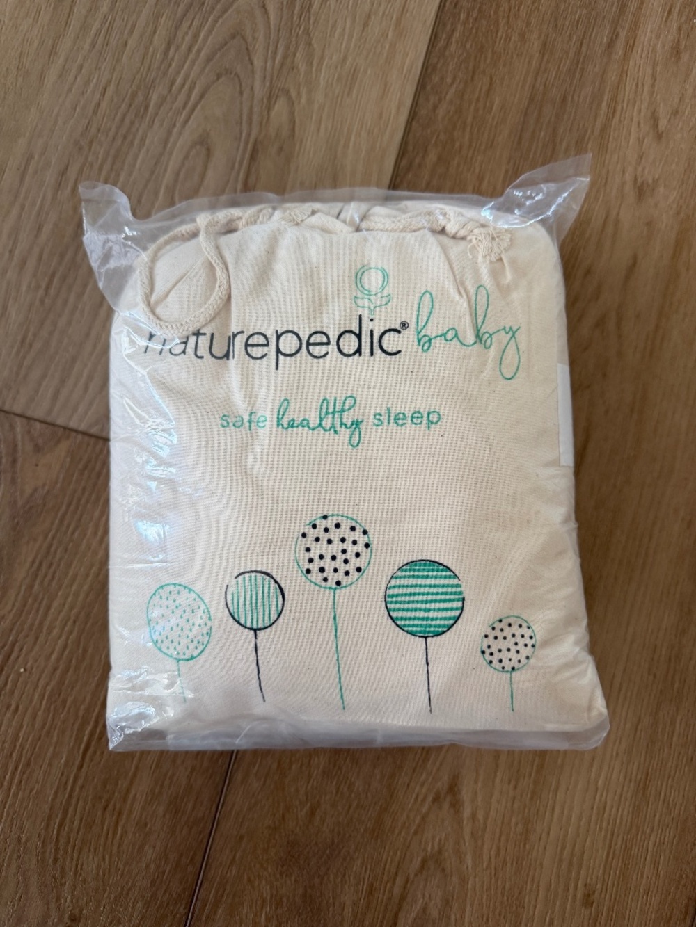 Naturepedic Baby organic cotton fitted waterproof crib pad new in packaging